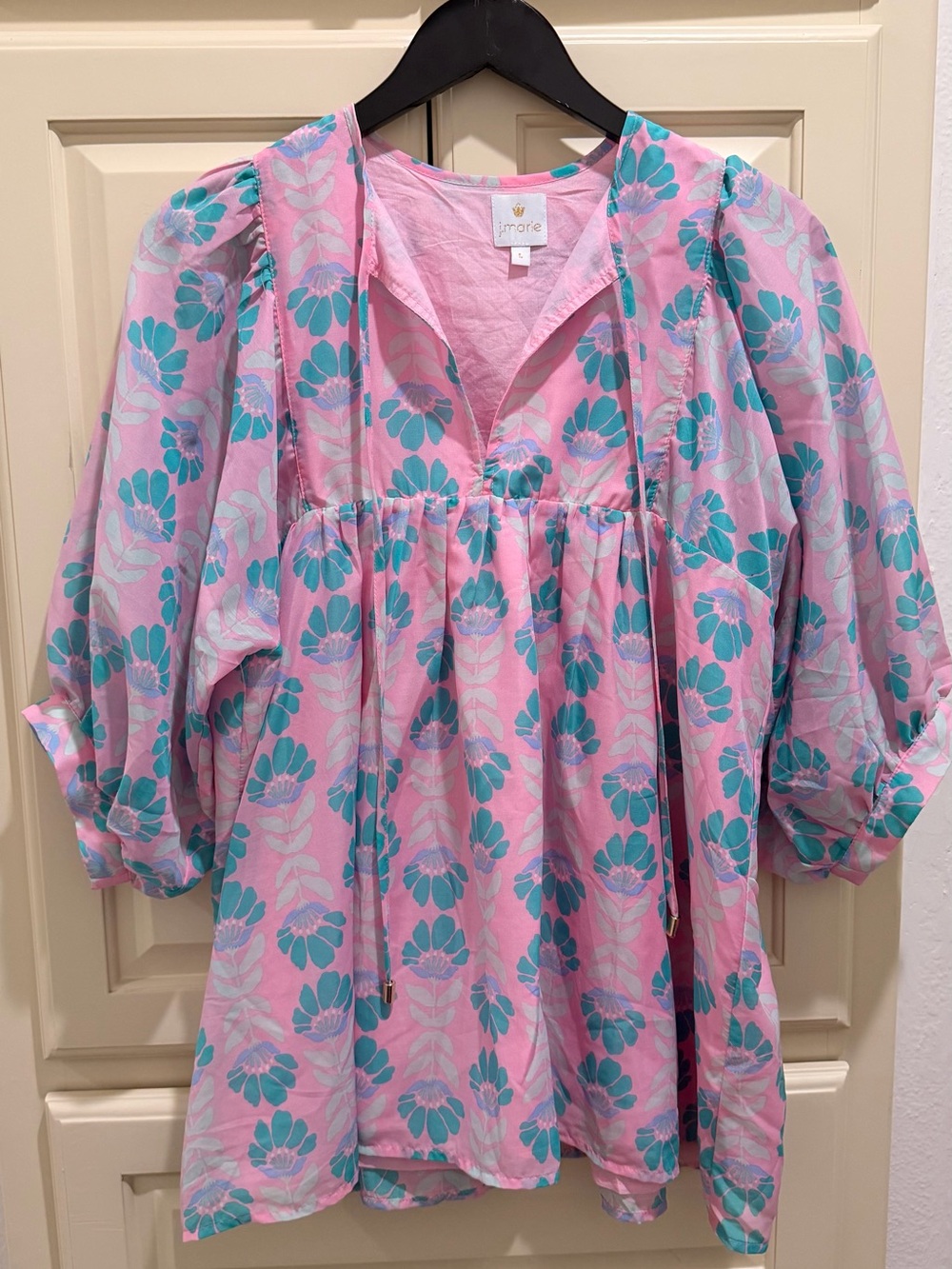 J. Marie Pink Floral Top size Small